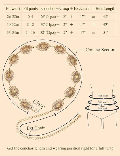 Vintage Floral Concho Western Belt - Statement Waist Belt