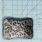 Vintage Filigree Floral Scroll Buckle - Darkened Accents
