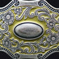 Vintage Filigree Western Belt Buckle - Cowboy Cowgirl Style