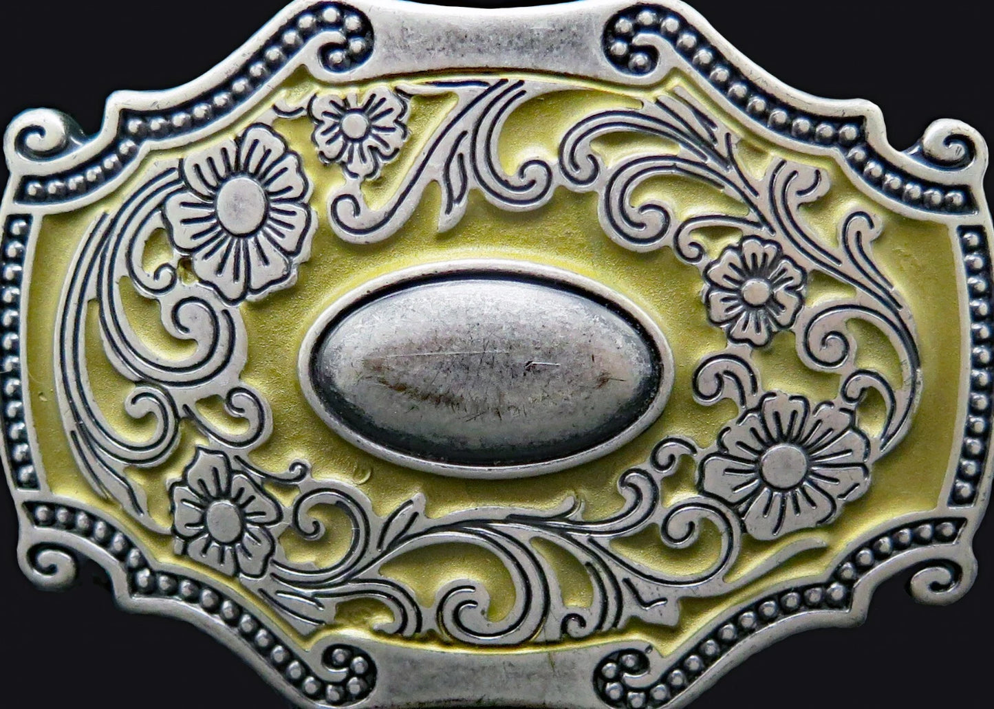 Vintage Filigree Western Belt Buckle - Cowboy Cowgirl Style