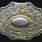 Vintage Filigree Western Belt Buckle - Cowboy Cowgirl Style