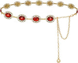 Vintage Glass Diamond Concho Chain - 4 Adjustable Lengths
