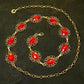 Vintage Glass Diamond Concho Chain - 4 Adjustable Lengths