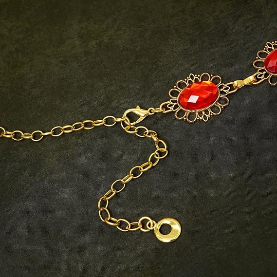 Vintage Glass Diamond Concho Chain - 4 Adjustable Lengths