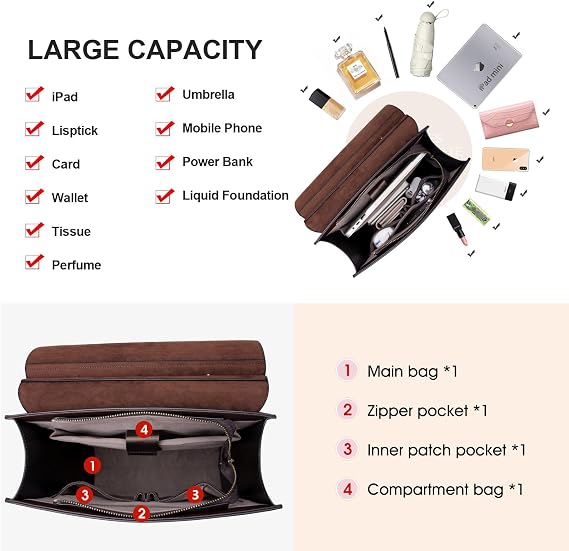 Leather Backpack Purse for Women - Vintage Style