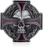 Vintage Skull Celtic Cross Western Belt Buckle for Men | Zinc Alloy