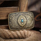 Western Cowboy Belt Buckle - Vintage Indian Elements for 1.5" Belts | Men & Women