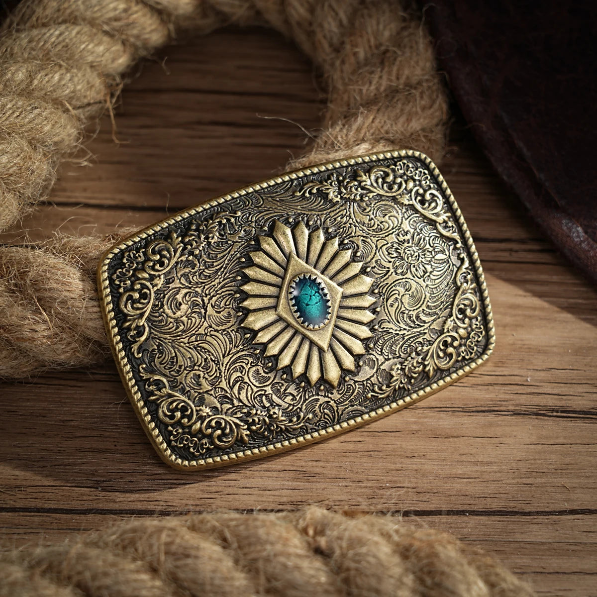 Western Cowboy Belt Buckle - Vintage Indian Elements for 1.5" Belts | Men & Women