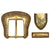 Western Floral Carved Belt Buckle Set - Antique Brass, 35mm Strap Fit