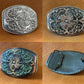 Western Floral Ornate Replacement Buckle - Antique Silver