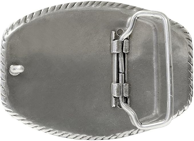 Western Floral Ornate Replacement Buckle - Antique Silver