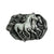 Western Mustang Belt Buckle - Vintage Cowboy Silver Tone Zinc Alloy Unisex