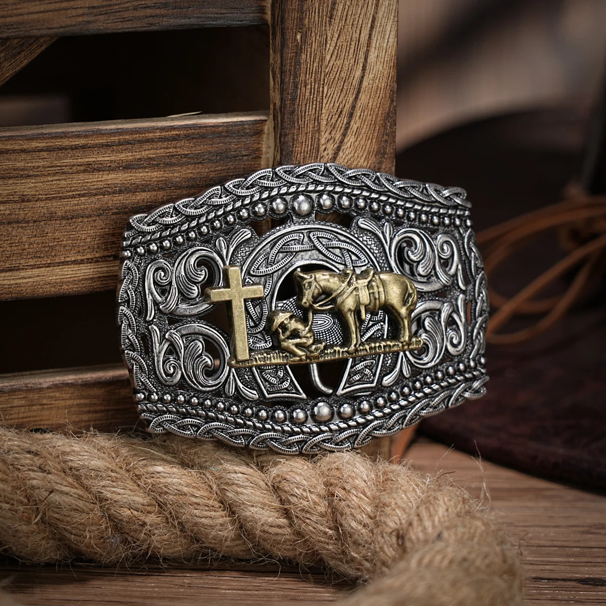 Western Silver Skull Belt Buckle for Men & Women - Vintage Cowboy Rodeo