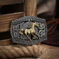 Western Silver Skull Belt Buckle for Men & Women - Vintage Cowboy Rodeo
