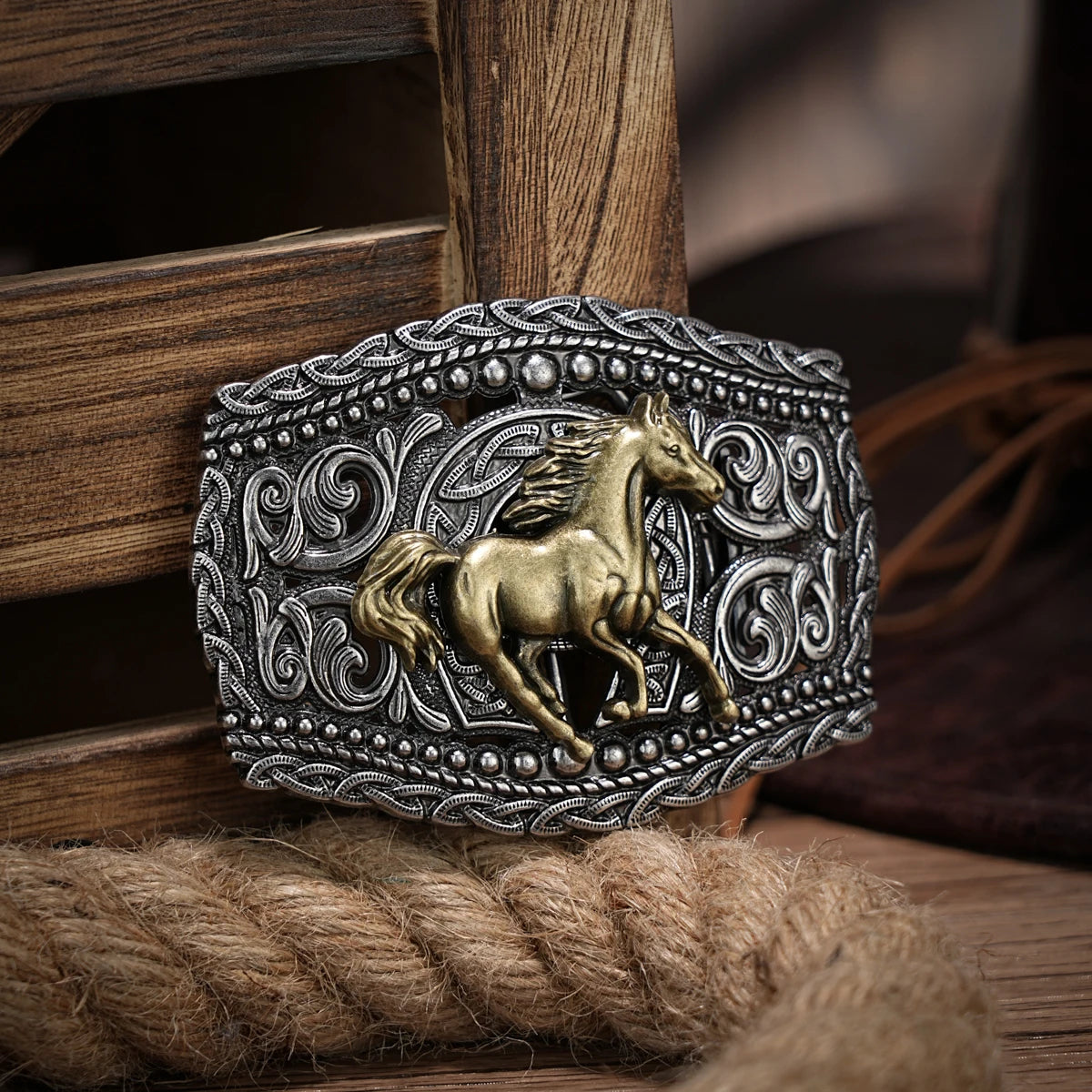 Western Silver Skull Belt Buckle for Men & Women - Vintage Cowboy Rodeo