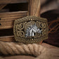 Western Silver Skull Belt Buckle for Men & Women - Vintage Cowboy Rodeo