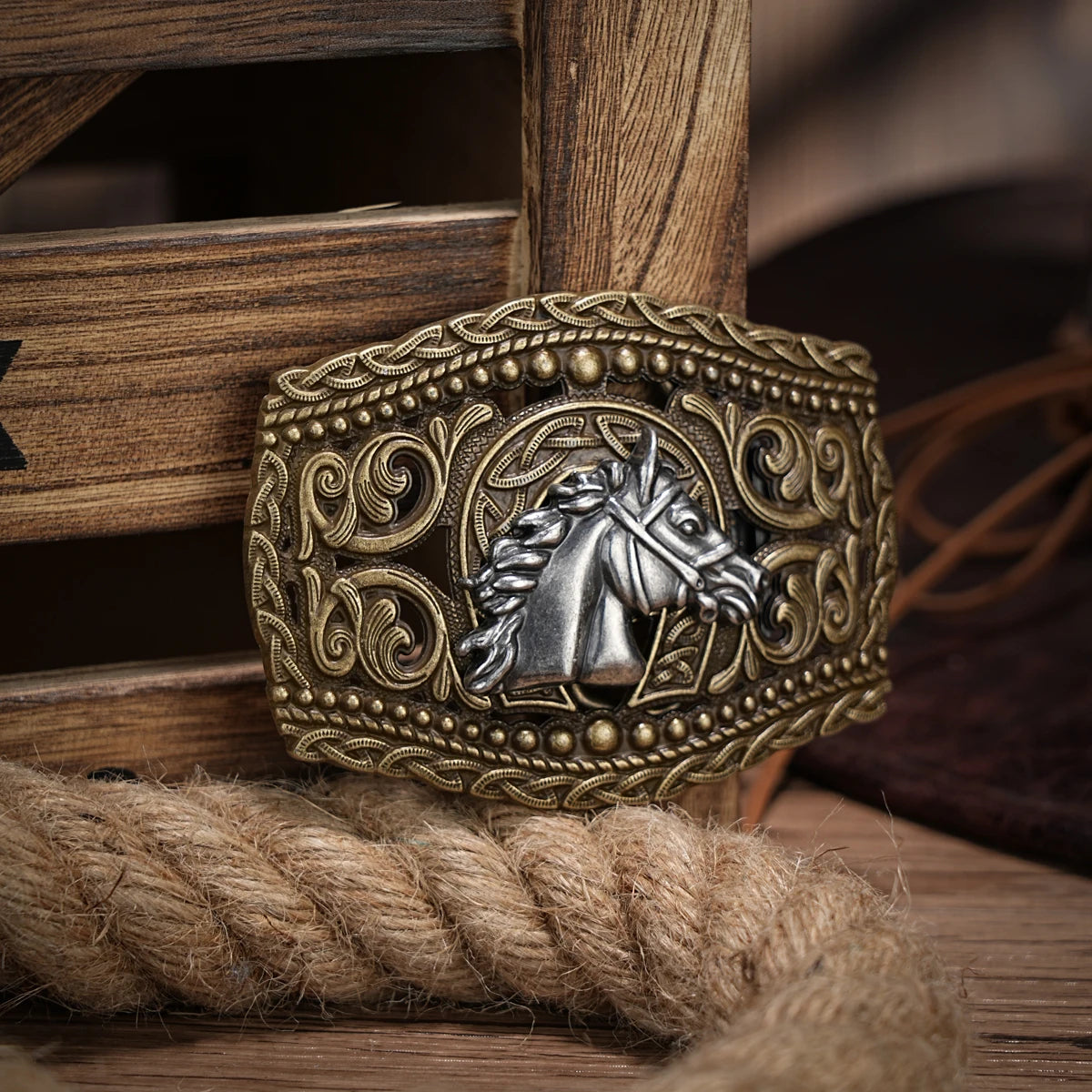 Western Silver Skull Belt Buckle for Men & Women - Vintage Cowboy Rodeo