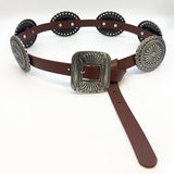 Wide Disc Concho Western Belt - Turquoise Cowgirl Style