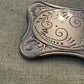 Wide Flower Filigree Engraved Western Belt Buckle