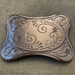 Wide Flower Filigree Engraved Western Belt Buckle