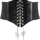 Wide Lace-Up Elastic Corset Waspie Belt - XS to Plus Size