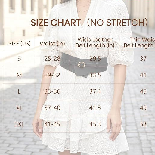 Women's 2-in-1 Detachable Wide Waist Belt – Liquid Gold Buckle