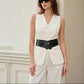 Women's 2-in-1 Detachable Wide Waist Belt – Liquid Gold Buckle