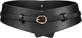 Women's 2-in-1 Detachable Wide Waist Belt – Liquid Gold Buckle
