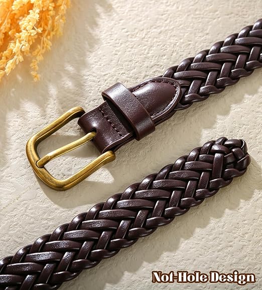 Women's Casual Braided Work Belt - Thin Woven Style