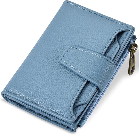 Women's Compact RFID Blocking Leather Bifold Wallet