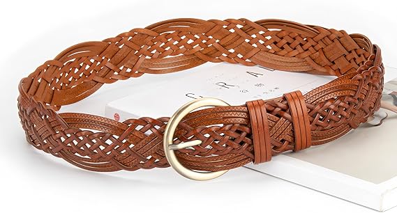 Women's Hand-Woven Wide Braided Belt – No Punch Needed