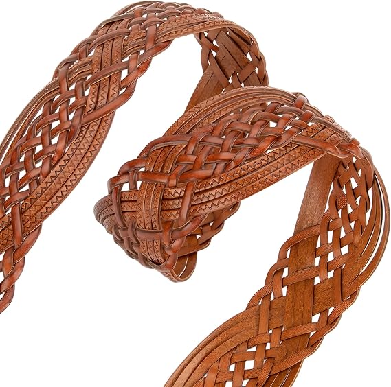 Women's Hand-Woven Wide Braided Belt – No Punch Needed