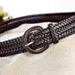 Women's Hand-Woven Braided Belt - Vintage Prong Buckle