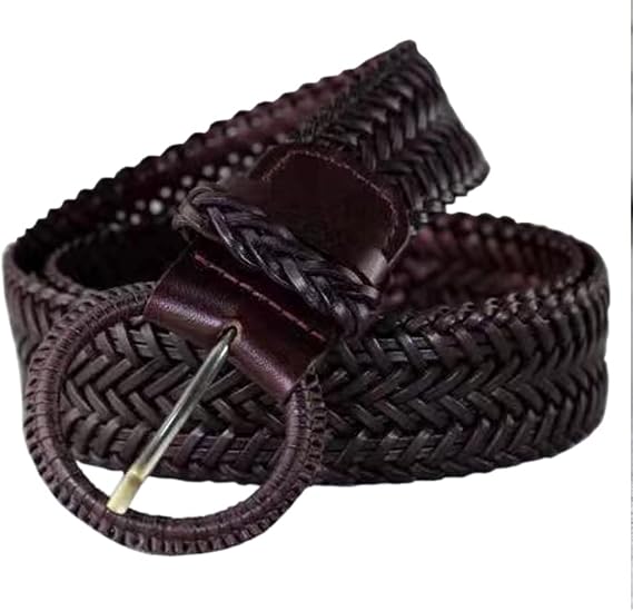 Women's Hand-Woven Braided Belt - Vintage Prong Buckle