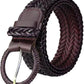 Women's Hand-Woven Braided Belt - Vintage Prong Buckle