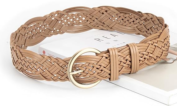 Women's Hand-Woven Wide Braided Belt – No Punch Needed