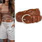 Women's Hand-Woven Wide Braided Belt – No Punch Needed