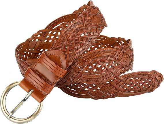 Women's Hand-Woven Wide Braided Belt – No Punch Needed