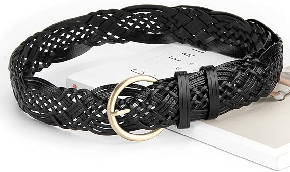 Women's Hand-Woven Wide Braided Belt – No Punch Needed