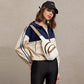 Women's Leather Sling Bag Crossbody Chest Bag - Beige