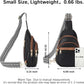 Women's Leather Sling Bag Crossbody Chest Bag - Black