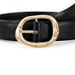 Women's Leather Waist Belt – Liquid Gold Buckle