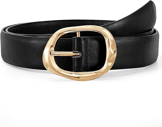 Women's Leather Waist Belt – Liquid Gold Buckle