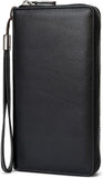Women's RFID Blocking Zip-Around Leather Wallet Wristlet