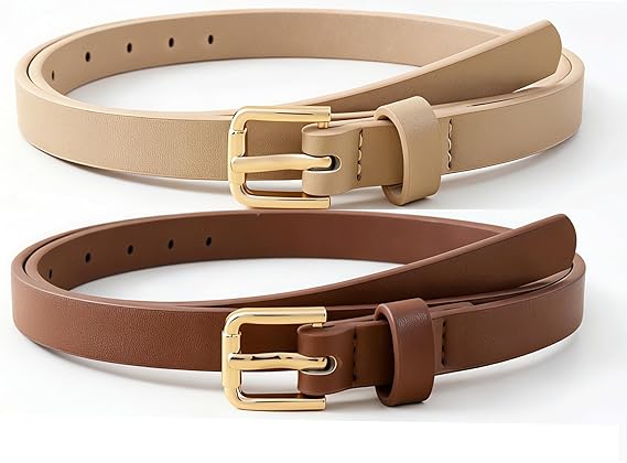 Women's Skinny Belt 4-Pack – Jeans & Dress Waist Belts
