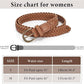Women's Skinny Braided Belt - Antiqued Copper Buckle