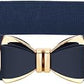 Women's Skinny Elastic Bow Buckle Belt