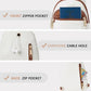 Women's Leather Sling Bag Crossbody Chest Bag - Beige