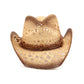 Hollow Out Western Cowboy Hat Straw Breathable