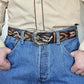 Men's Hand-Tooled Floral Western Belt – Full Grain Leather